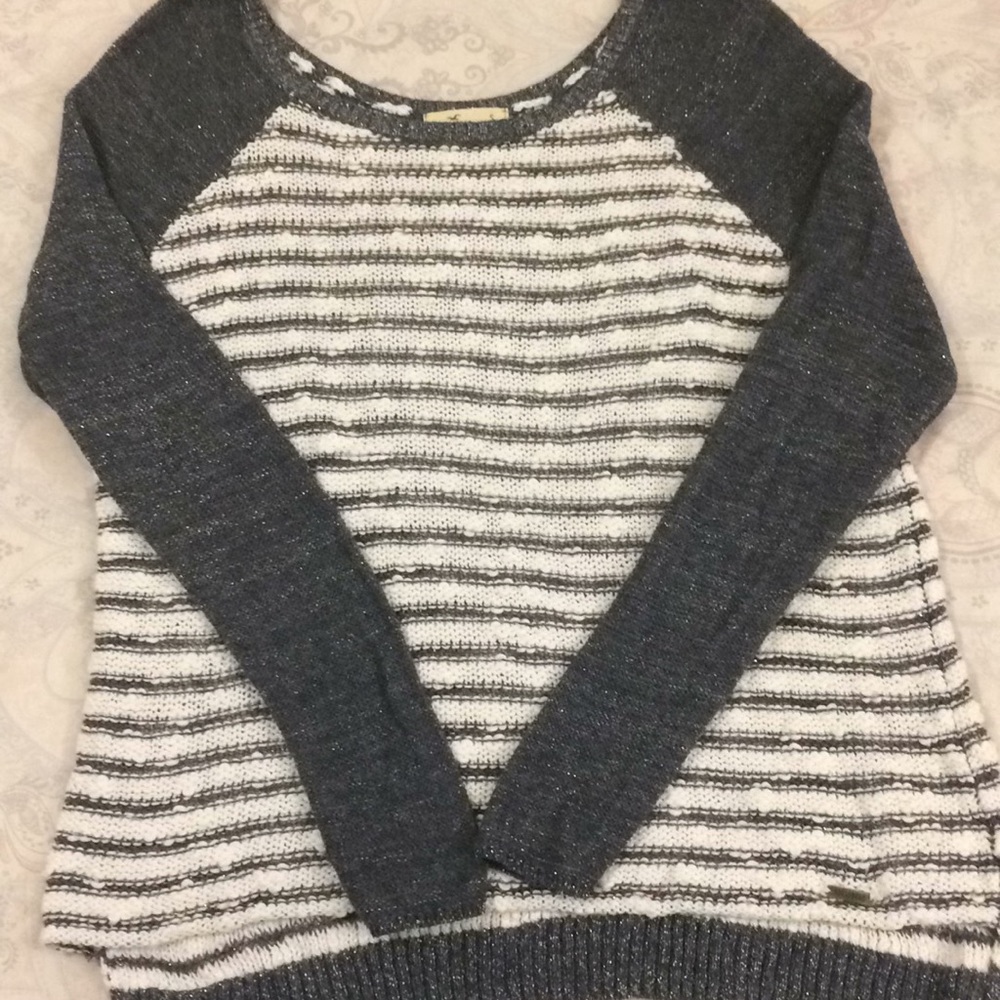 Blue Striped Hollister Sweater